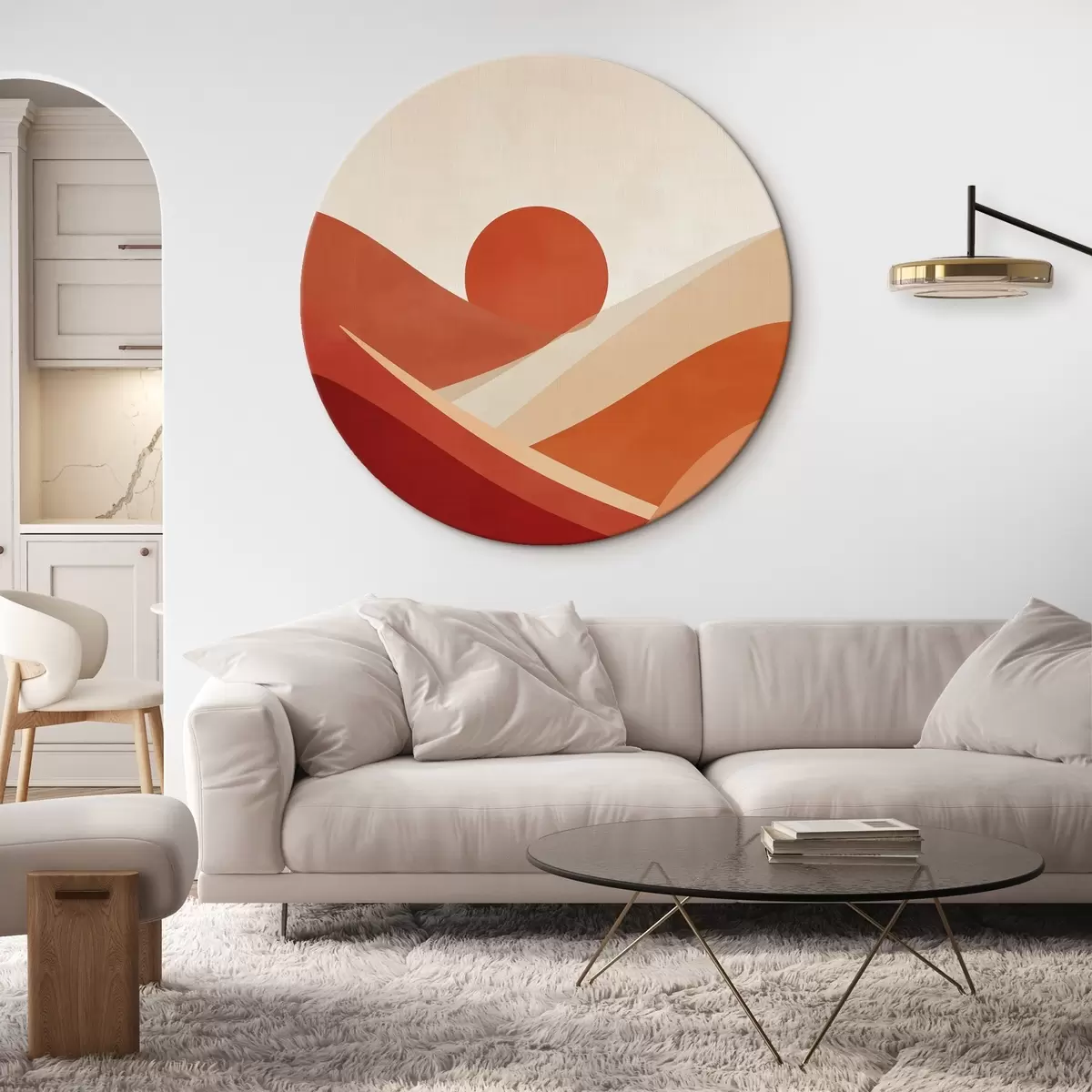 Okrúhle obrazy svitanie r45392