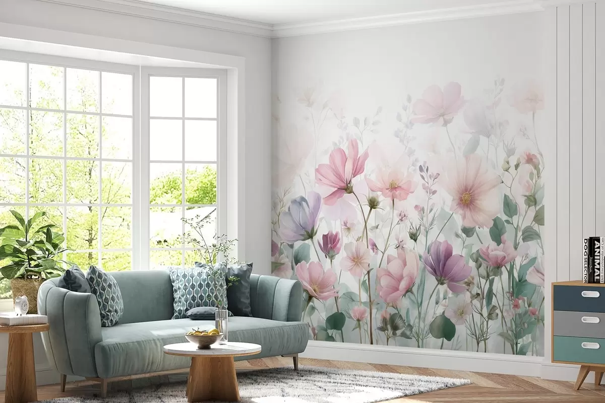Fototapety jemné divoké kvety w04171