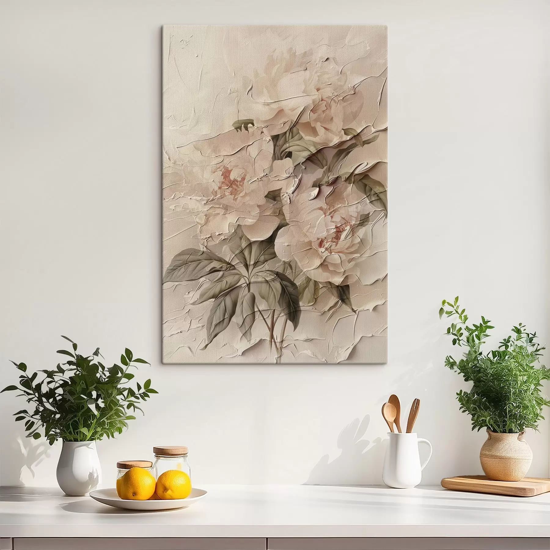 Obraz Svieža kytica pivoniek v akvarelovom štýle na svetlom pozadí s45336