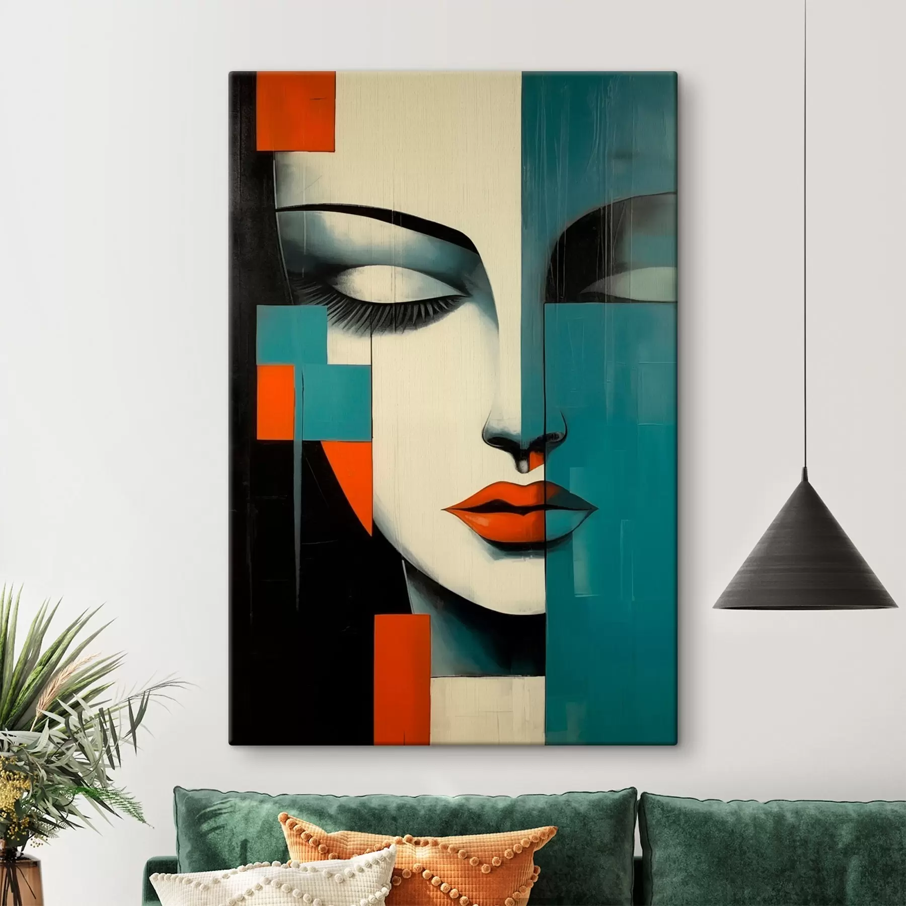 Obraz Abstraktný ženský portrét s45438