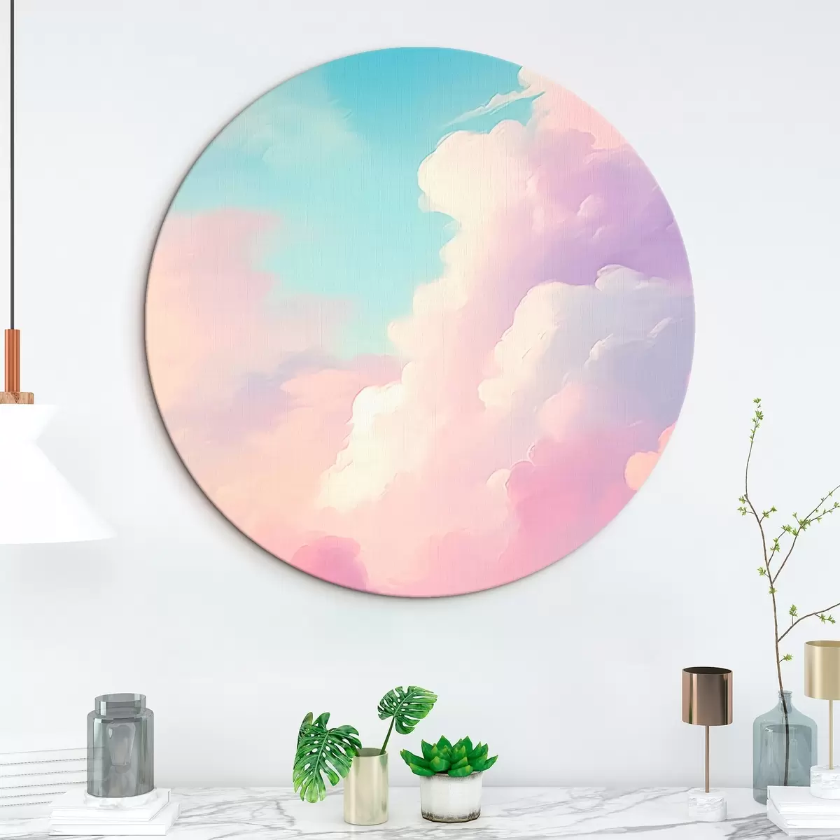 Okrúhle obrazy Mraky r45434