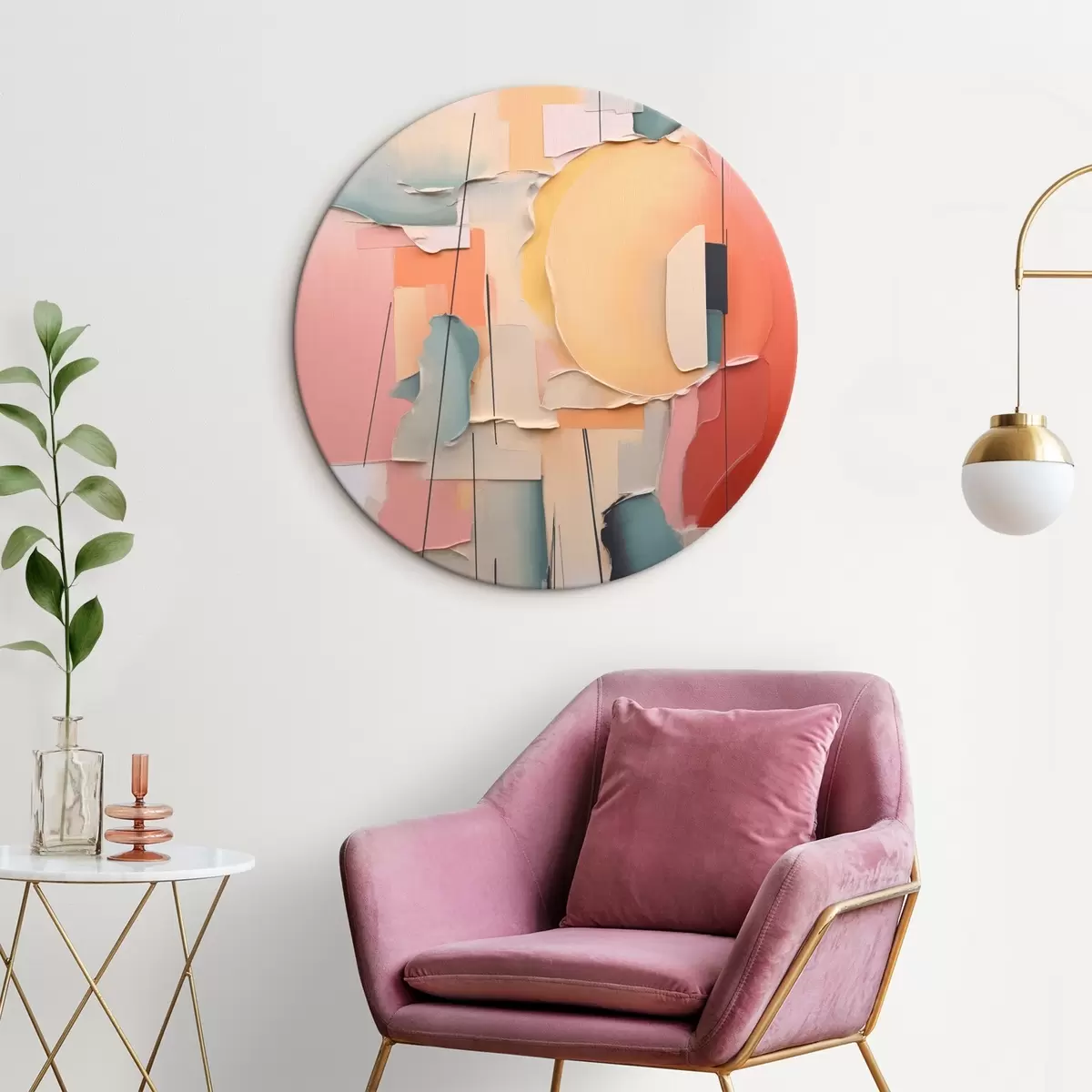 Okrúhle obrazy Abstrakcia r45372