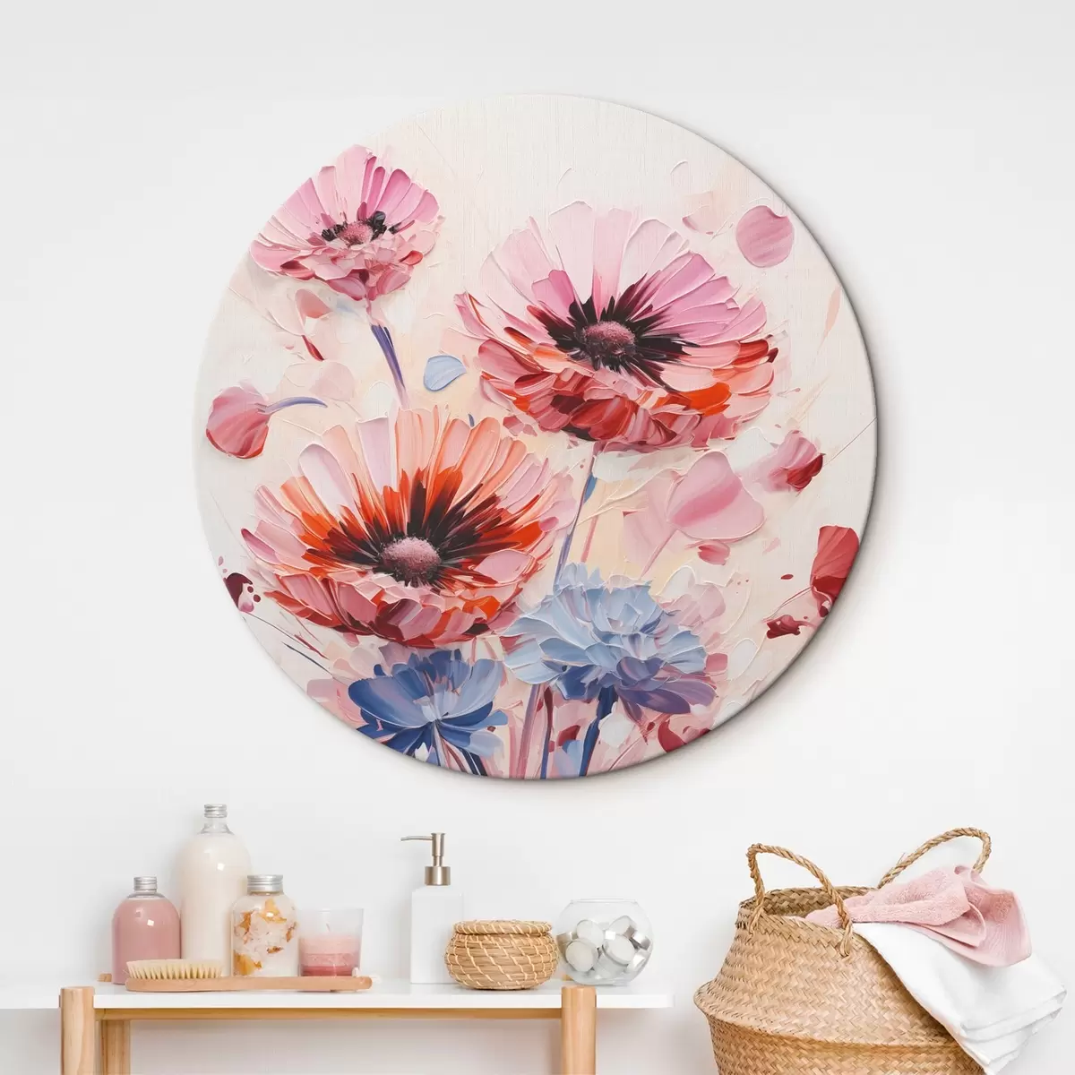 Okrúhle obrazy Kvety r45373