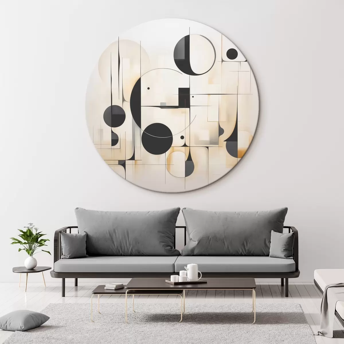 Okrúhle obrazy Geometrická abstrakcia r45376