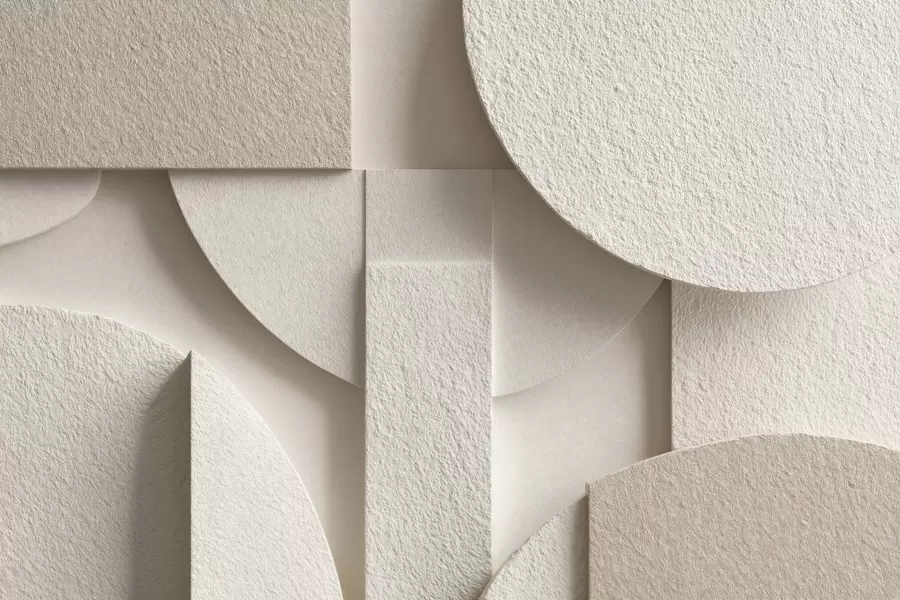 Fototapety Abstraktná kompozícia béžových geometrických tvarov w04395