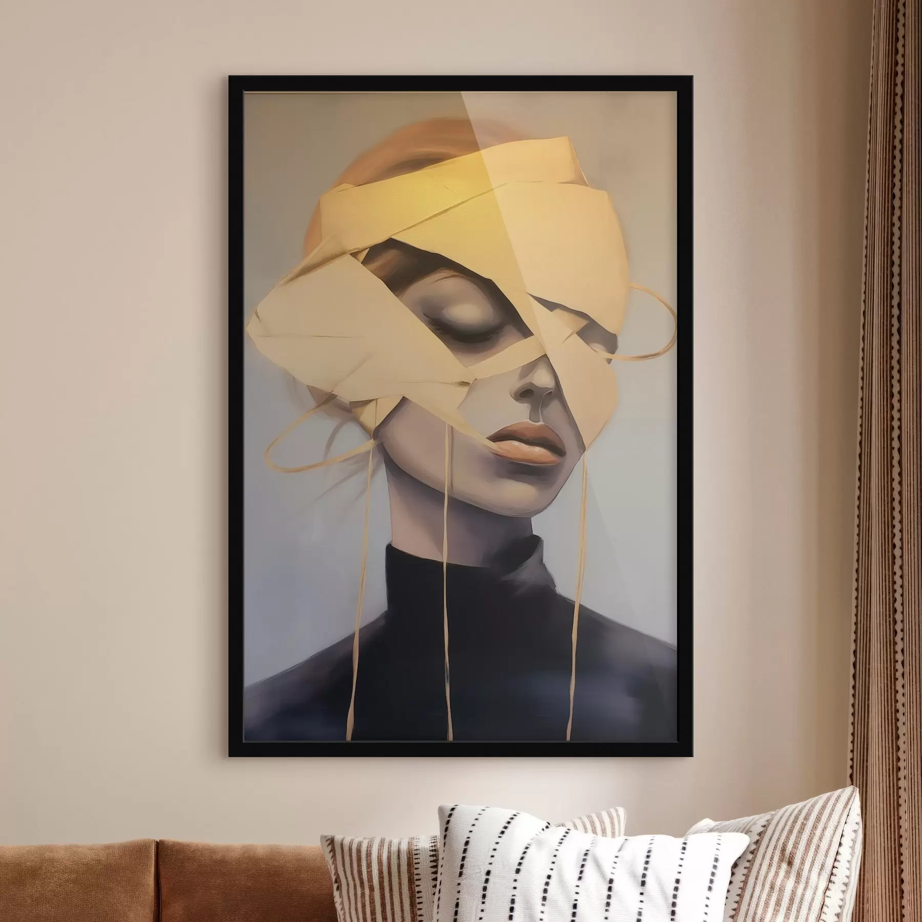 Fototapety Ženský portrét s obväzom f45472