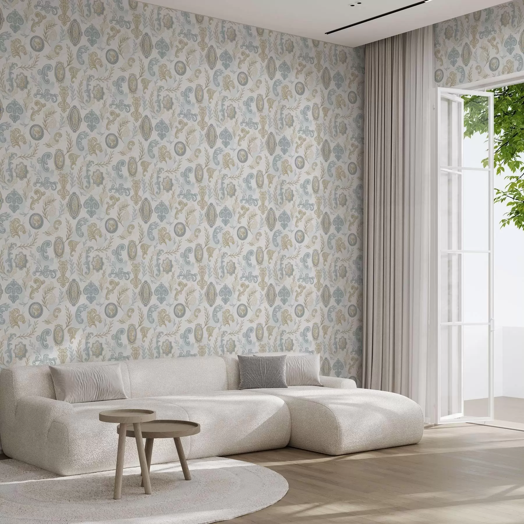 Fototapety Klasický ornament s medailónmi a vzormi a00319