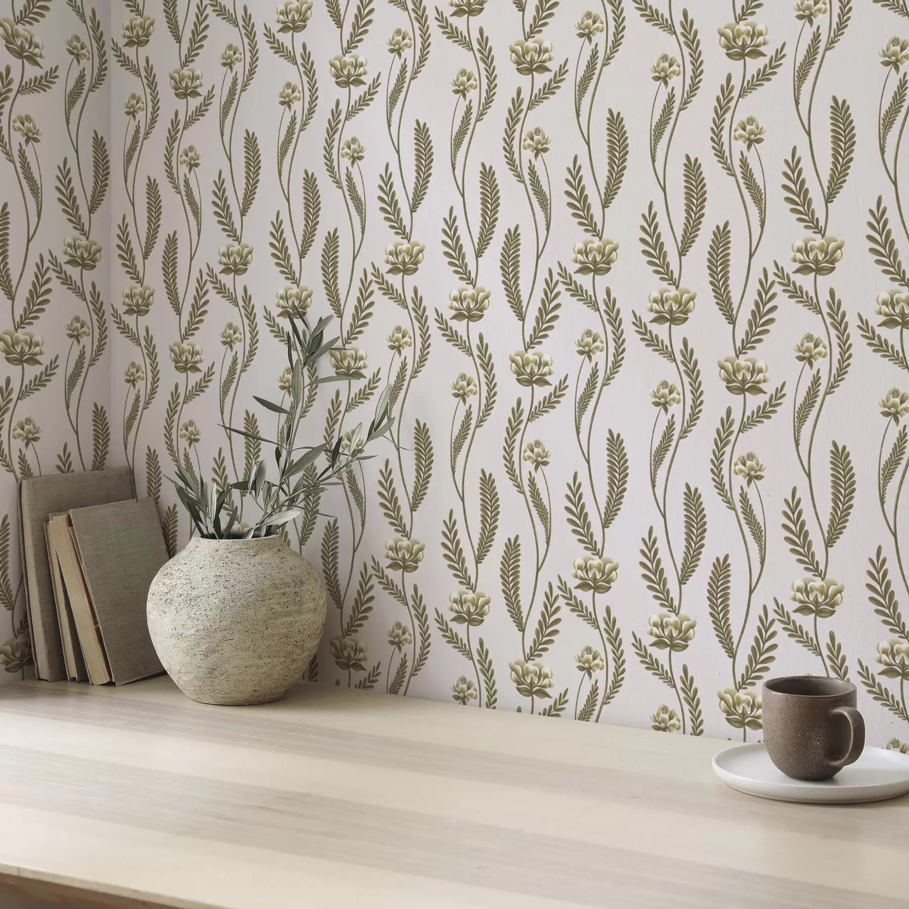 Fototapety Vertikálny ornament s bielymi kvetmi na ružovom pozadí a00476