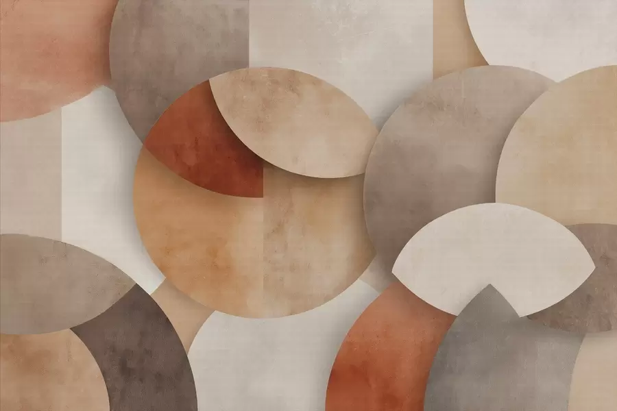 Fototapety textúrovaná abstraktná geometria v teplých hnedých a okrových tónoch w04310