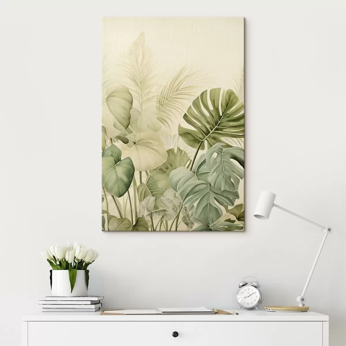 Obraz Tropické listy a listy Monstera s45615