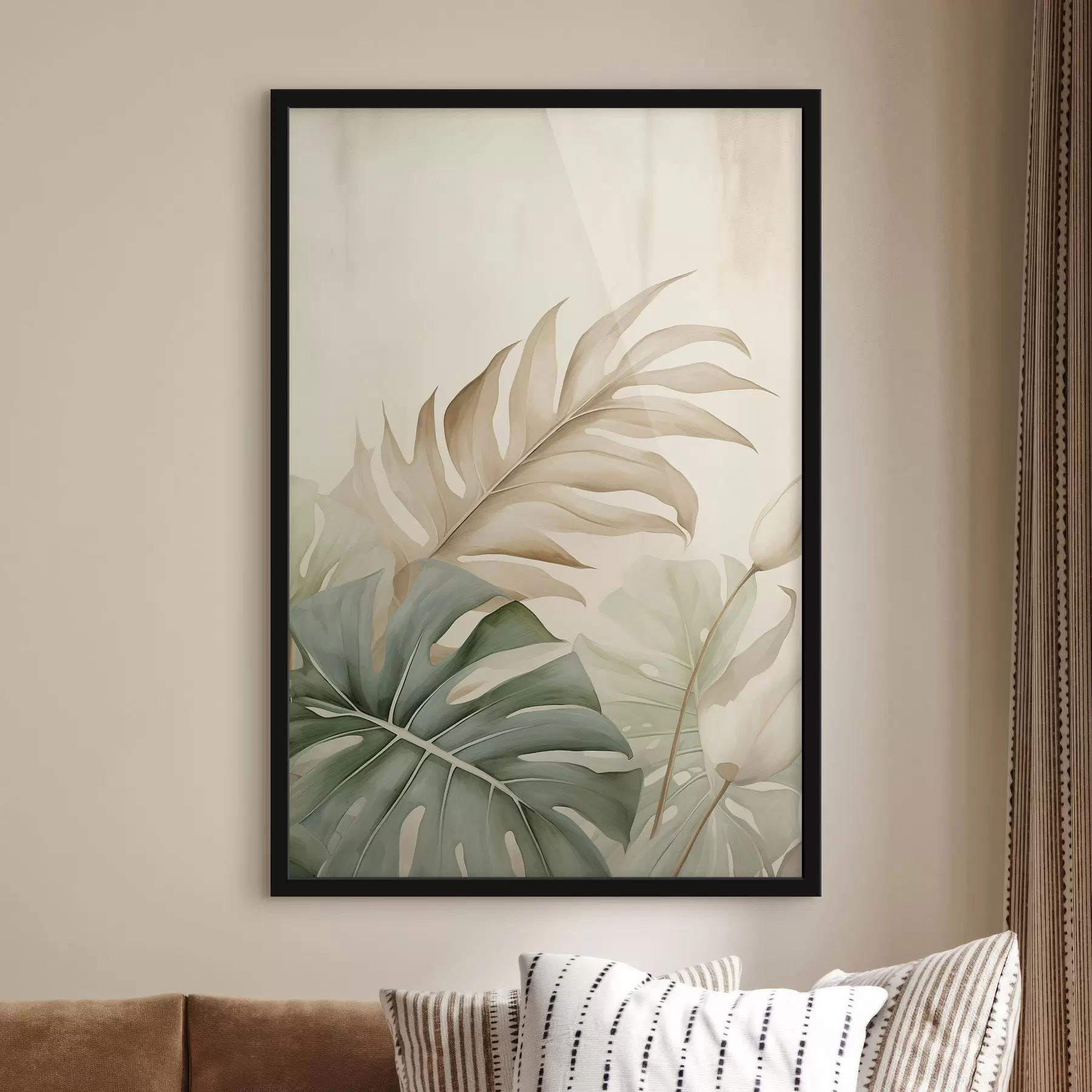 Fototapety Tropické listy na svetlom pozadí f45617