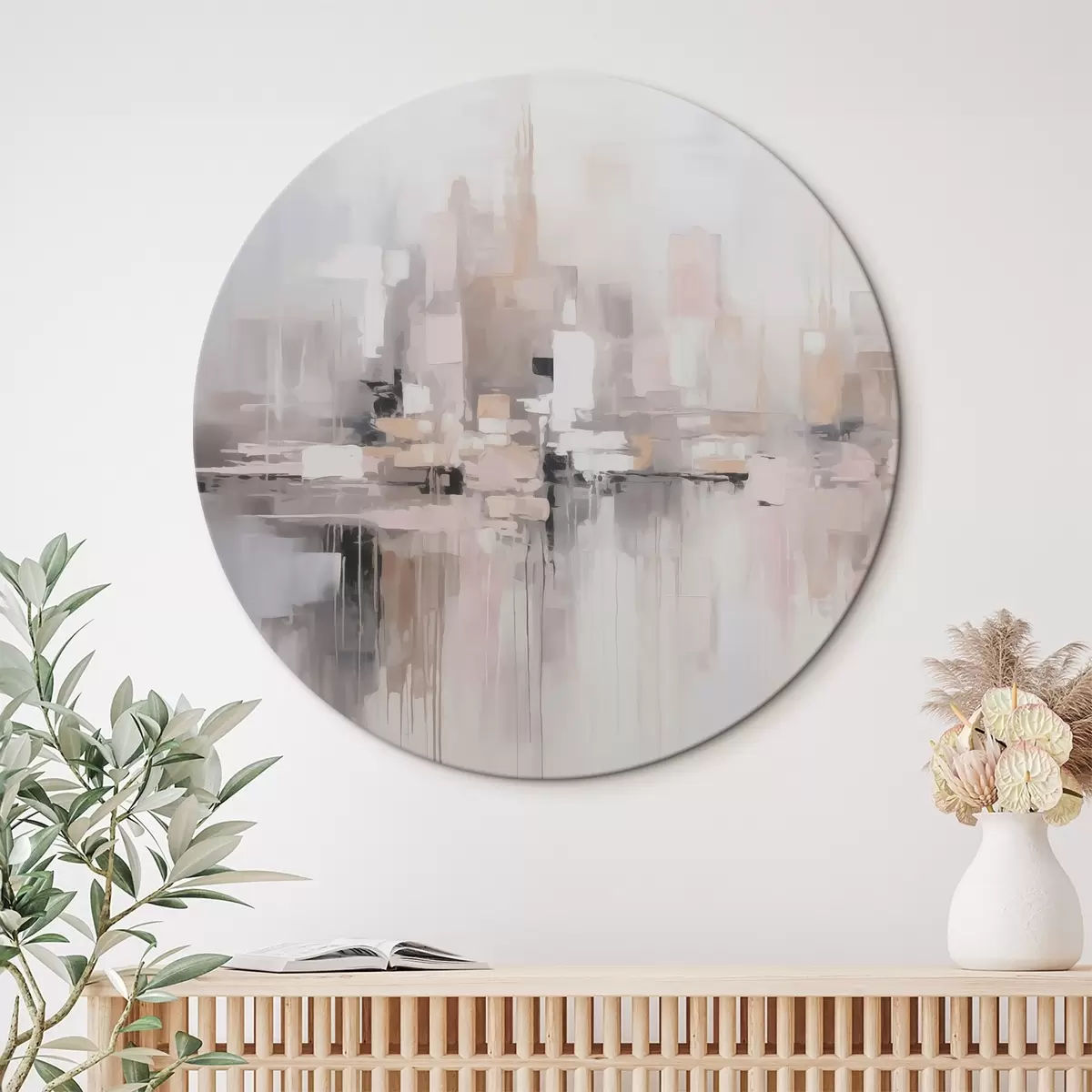Okrúhle obrazy Abstraktné mesto r45602
