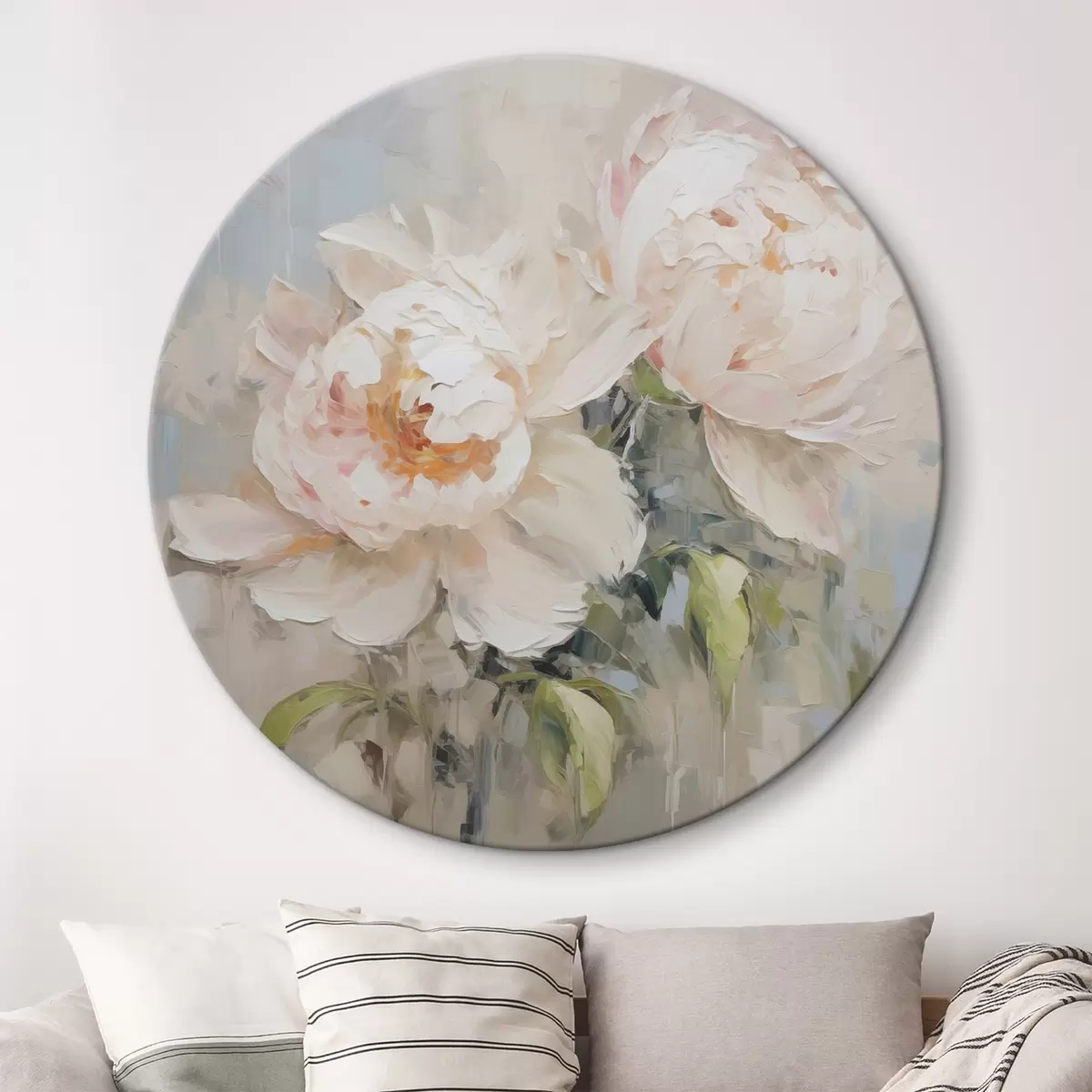 Okrúhle obrazy Pivonky abstrakt r45608