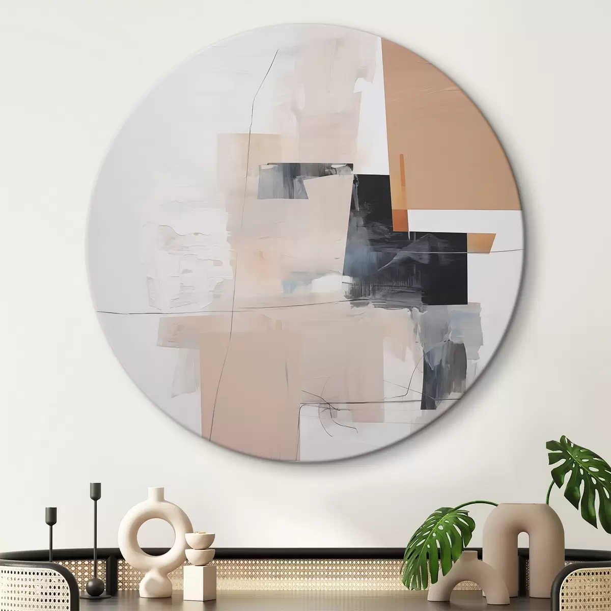 Okrúhle obrazy Abstrakcia r45610