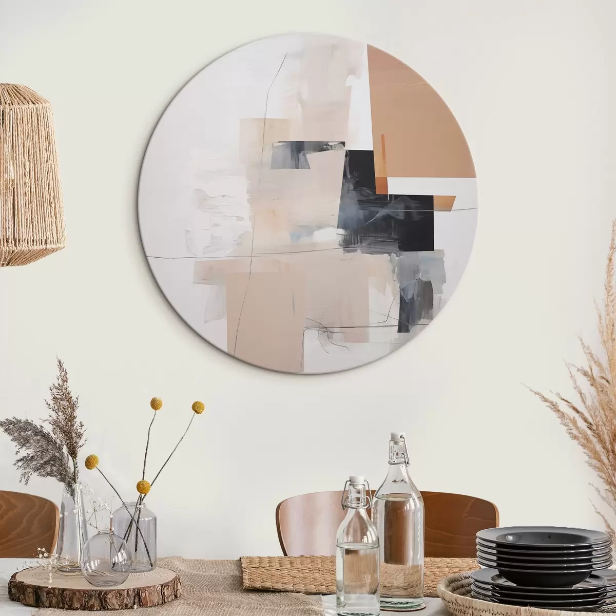Okrúhle obrazy Abstrakcia r45610