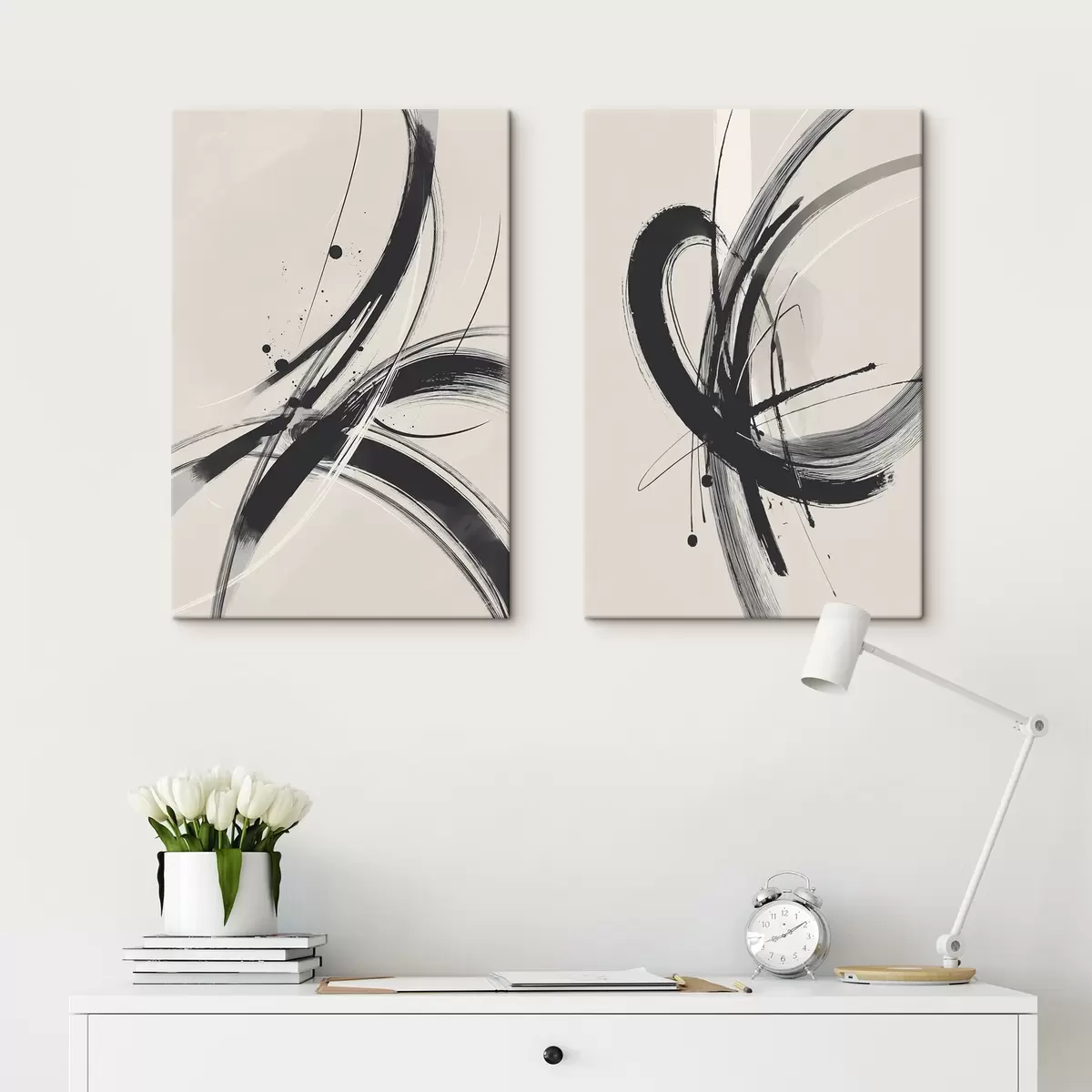 Obraz Abstraktné minimalistické ťahy štetcom m00613