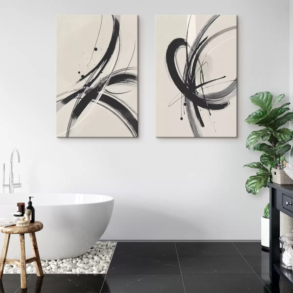 Obraz Abstraktné minimalistické ťahy štetcom m00613