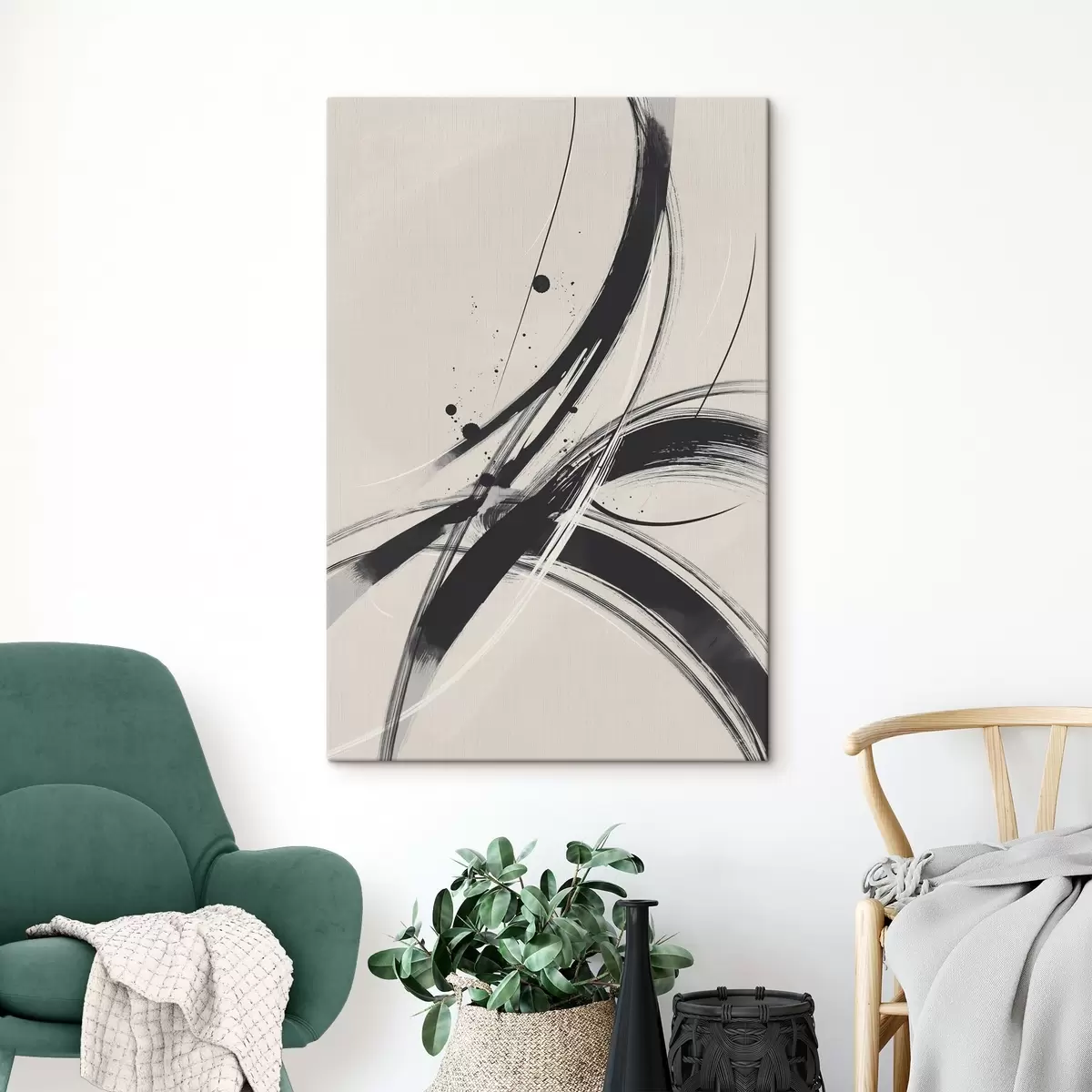 Obraz Abstraktné minimalistické ťahy štetcom s45583