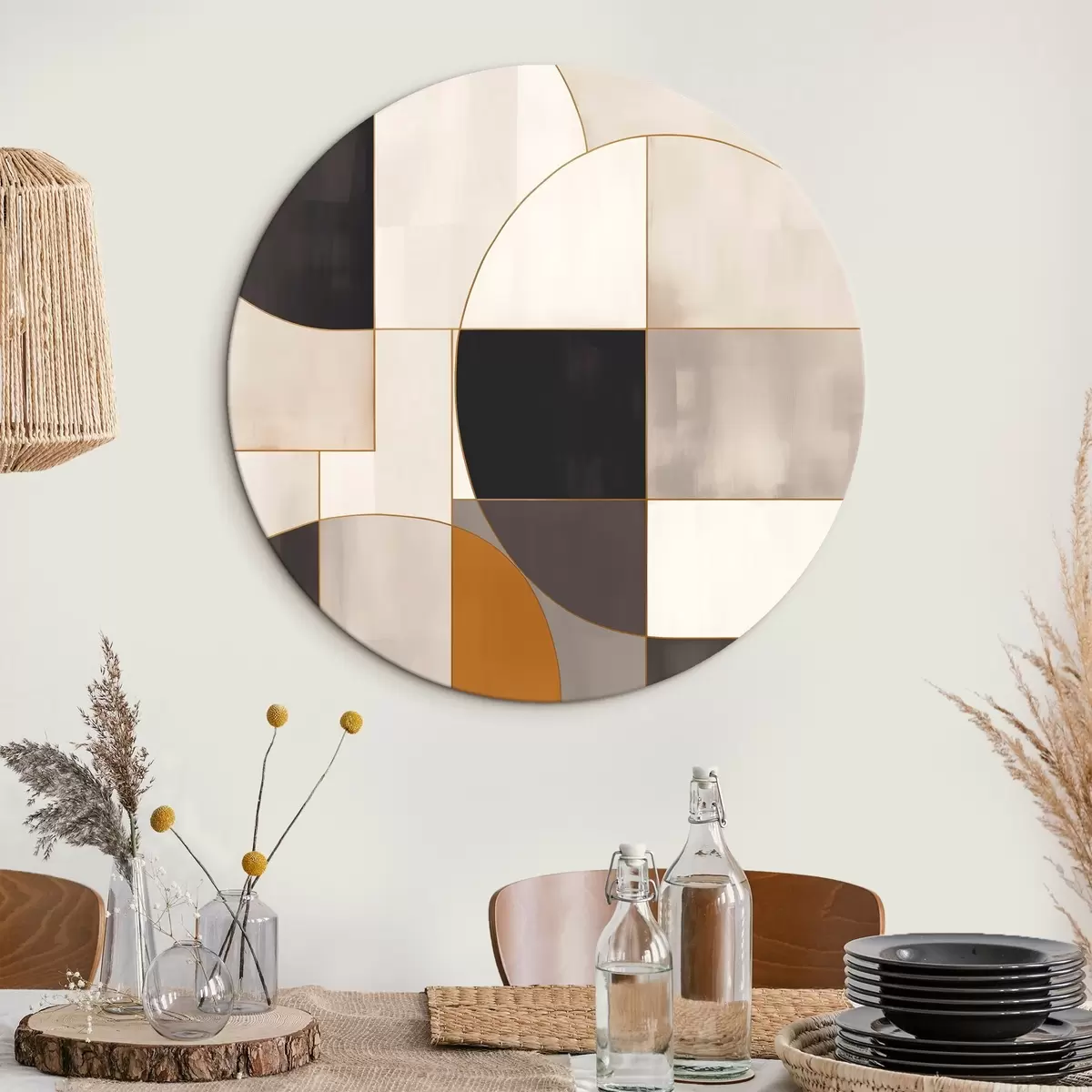 Okrúhle obrazy Geometrická abstrakcia r45584