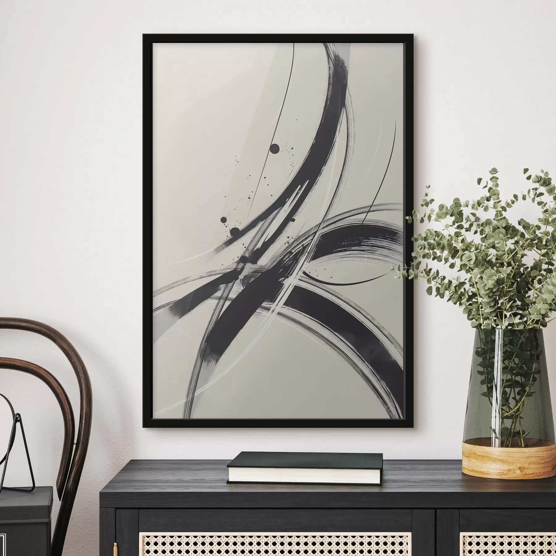 Fototapety Abstraktné minimalistické ťahy štetcom f45583