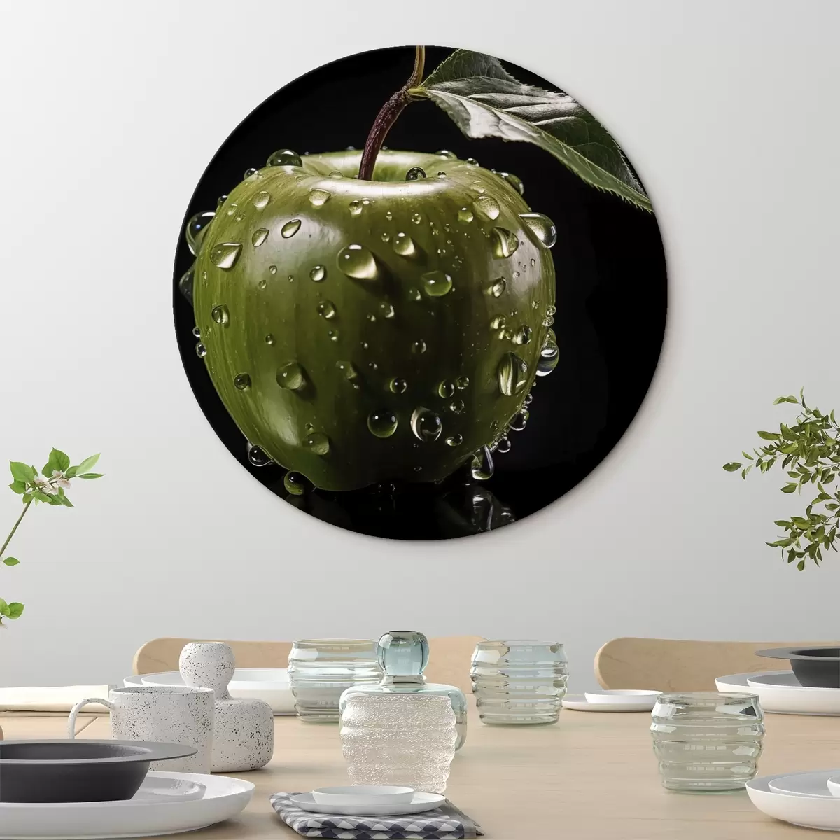 Okrúhle obrazy Veľký strom na kopci pod hviezdnou oblohou r45506