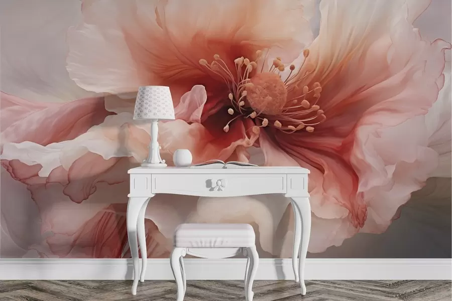 Fototapety Veľký kvet v červených a ružových tónoch w04446v2