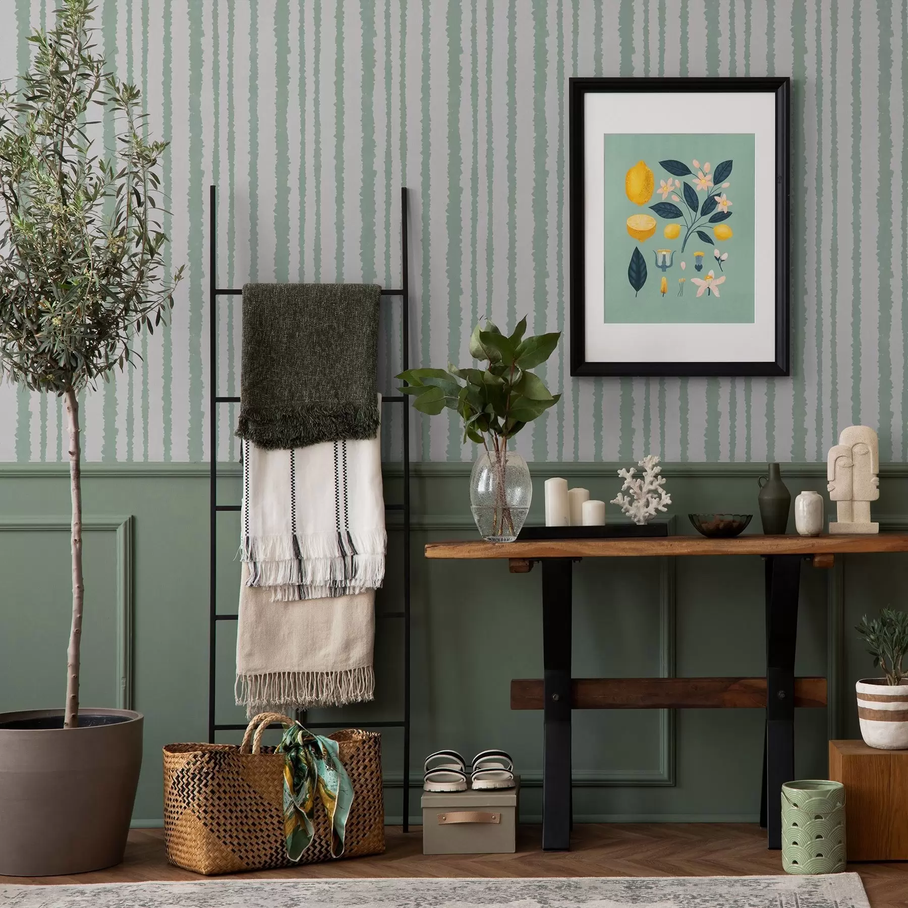 Fototapety Nerovnomerné mätové pruhy na bielom pozadí a00510