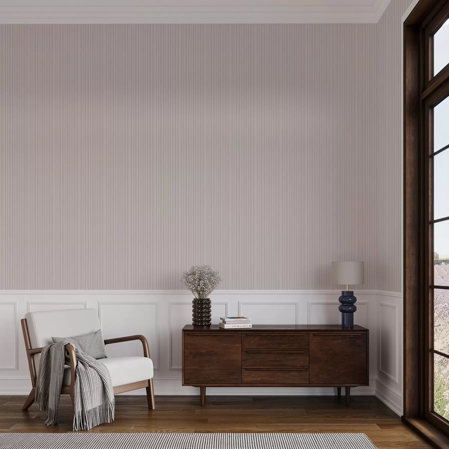 Fototapety Svetloružové pruhy s jemným gradientom a00511v1