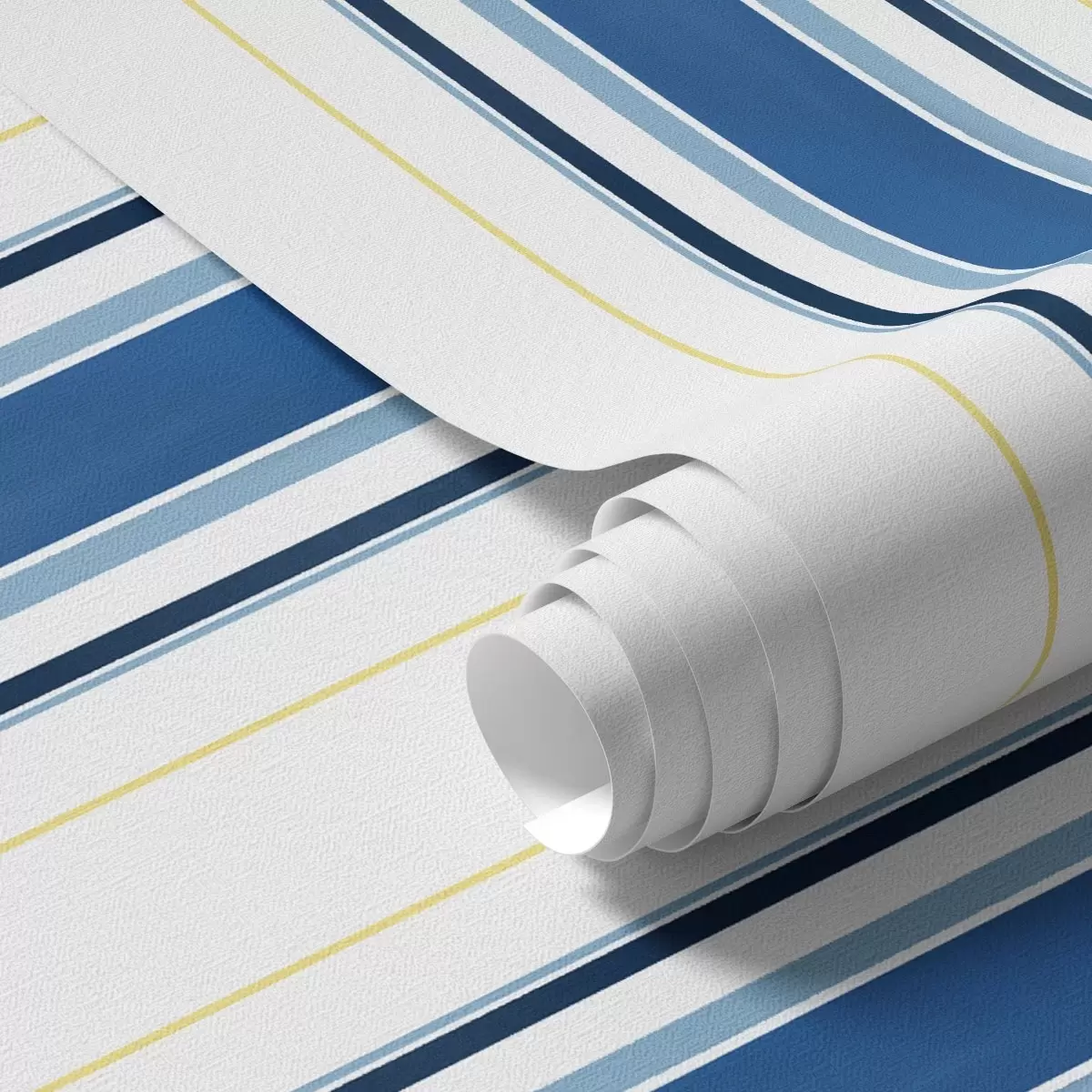 Tapety Široké modré pruhy s tenkými žltými čiarami a00522