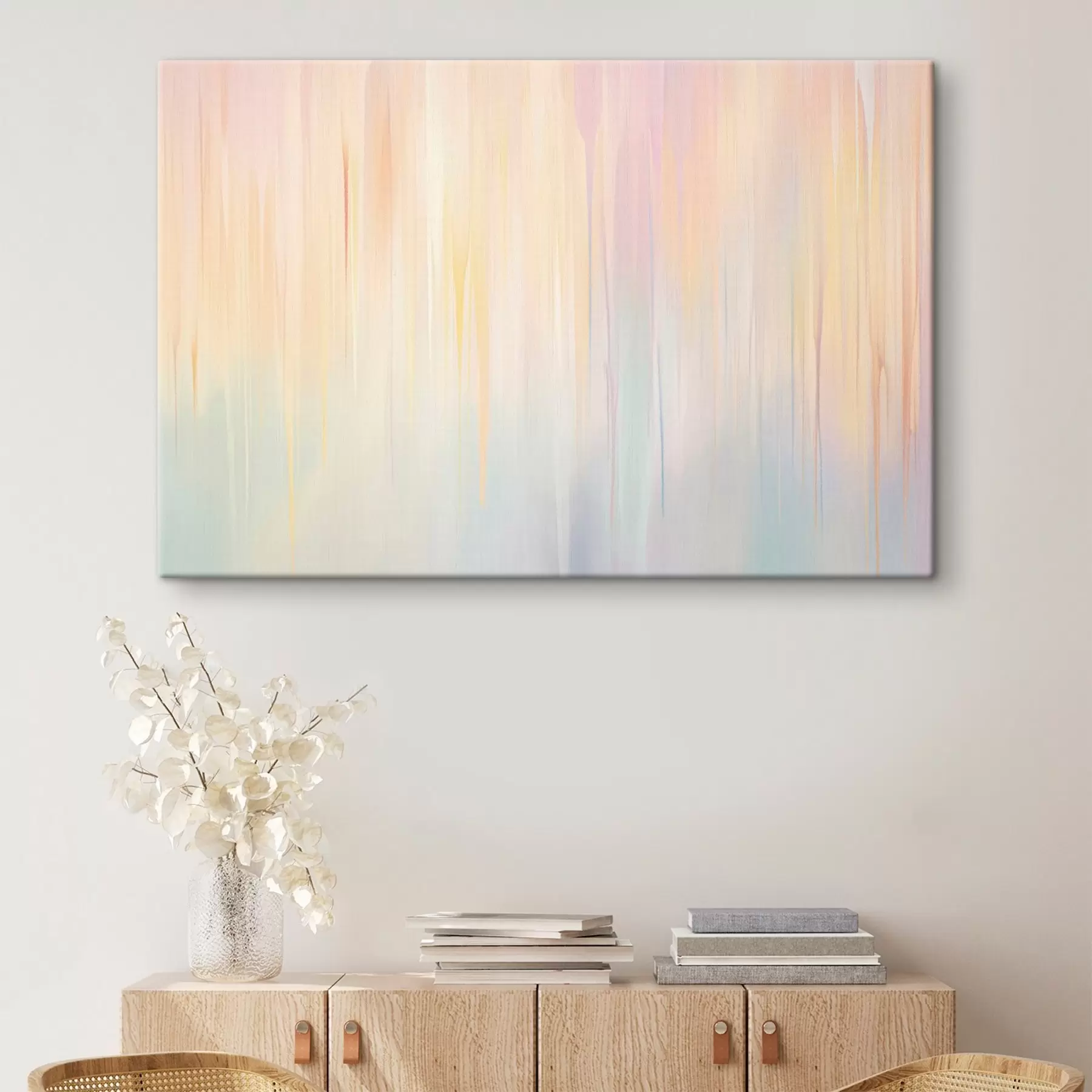 Obraz Abstraktné vertikálne pruhy v pastelových odtieňoch s45508