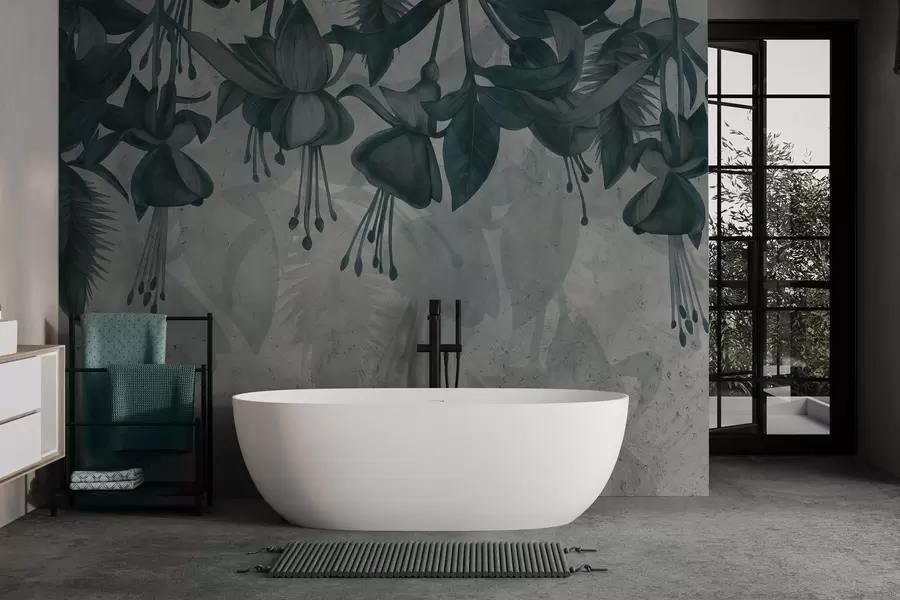 Fototapety Závesné kvety v štýle grunge w04472v1