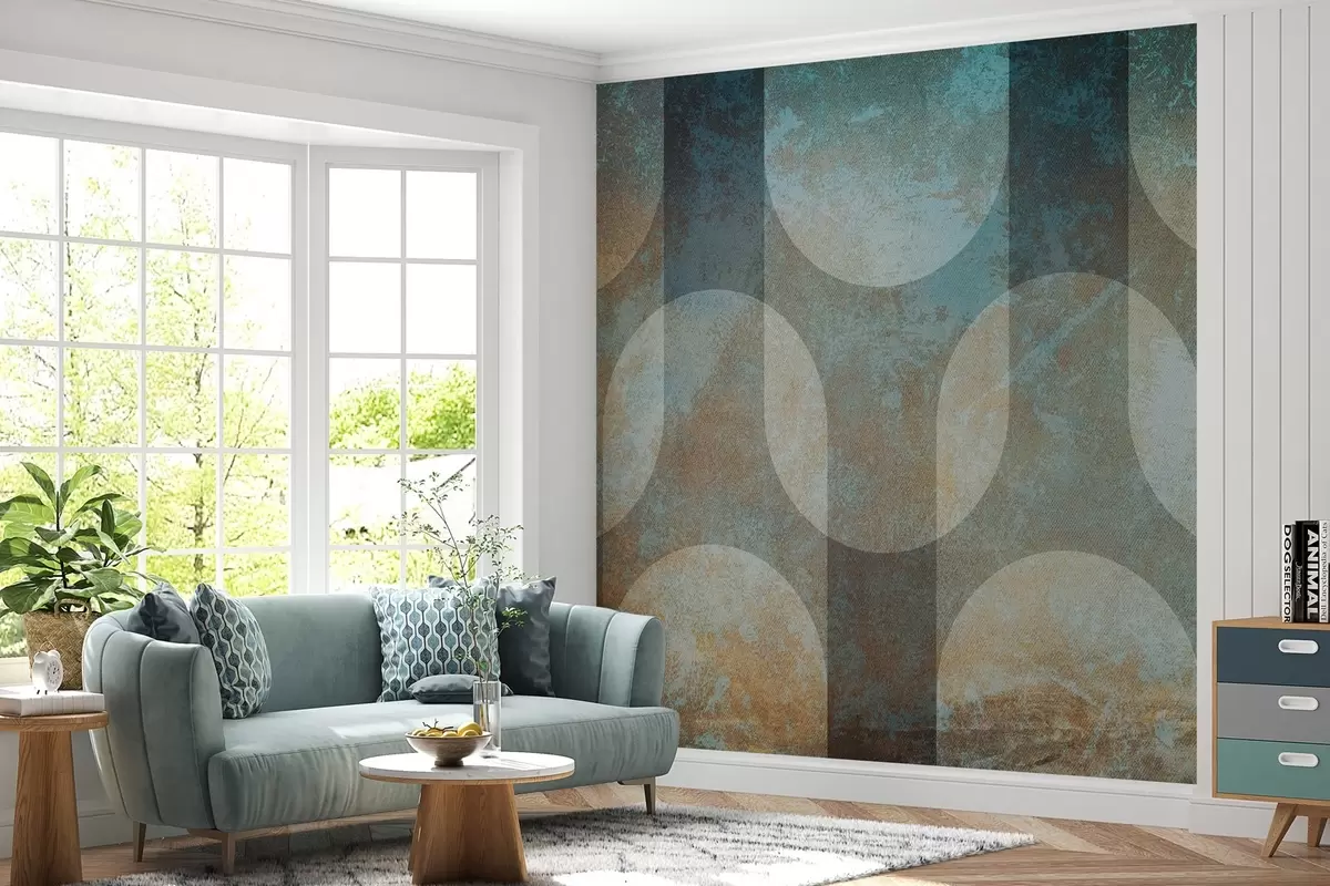 Fototapety Abstraktná geometria v retromodernom štýle w04495