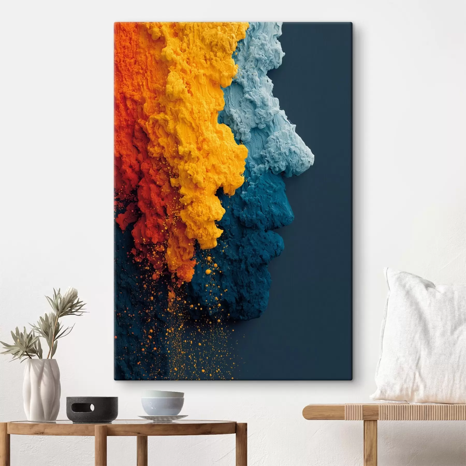 Obraz Dynamický portrét vo farebných farbách s45638