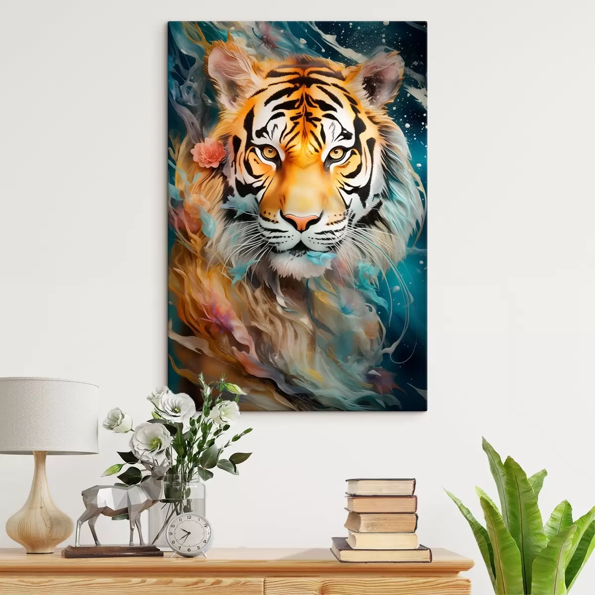 Obraz Portrét tigra v štýle fantasy s45645