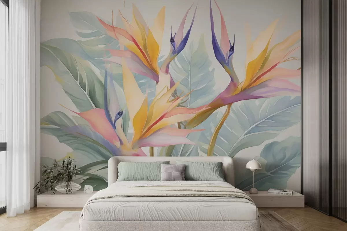 Fototapety Kvety a listy Strelitzia w04527
