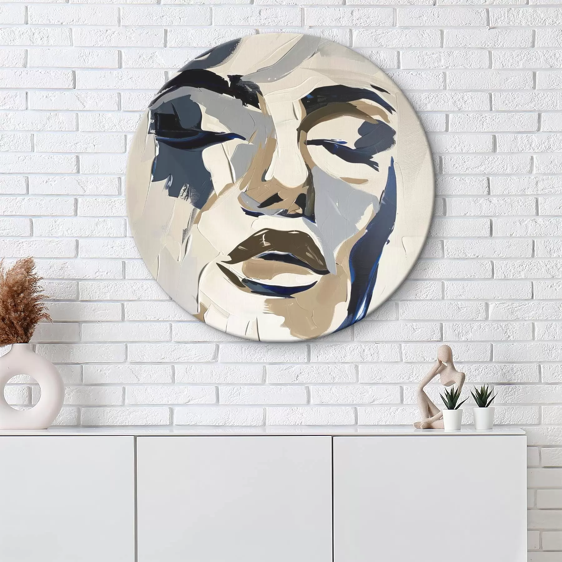 Obraz Abstraktný portrét ženy s imitáciou štetcom r45743