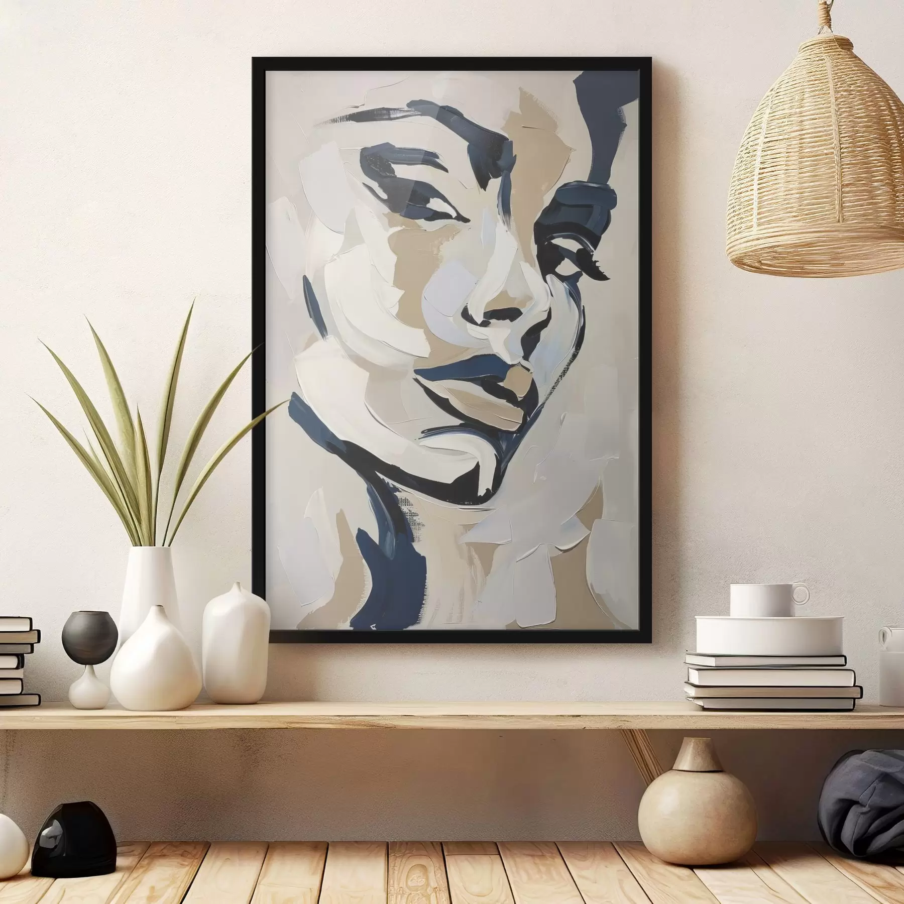 Fototapety Abstraktný portrét ženy s imitáciou štetcom f45593