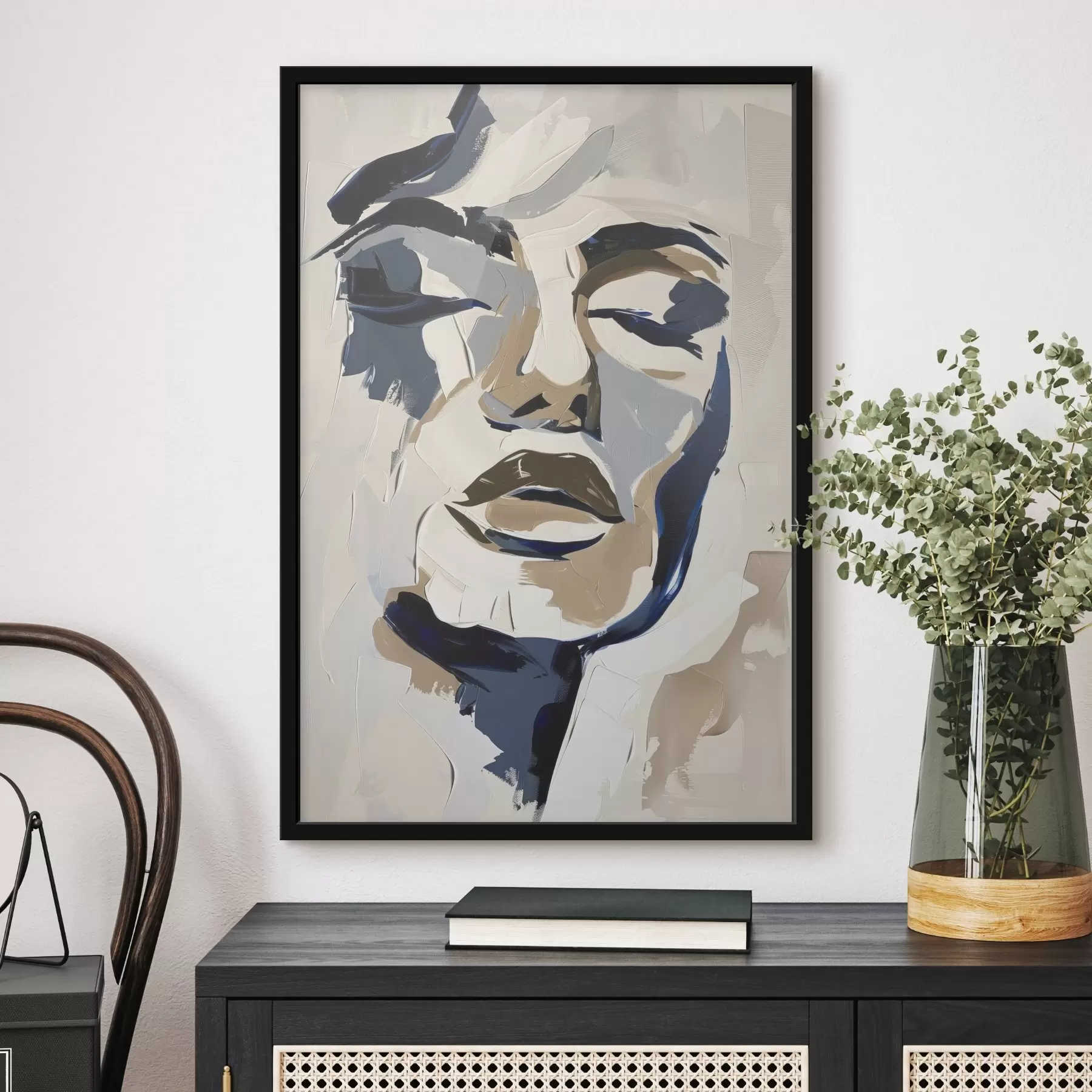 Fototapety Abstraktný portrét ženy s imitáciou štetcom f45743