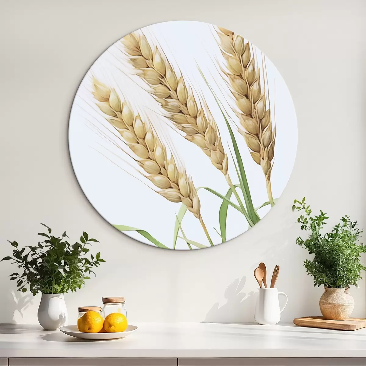 Okrúhle obrazy Pšeničné klasy r45768