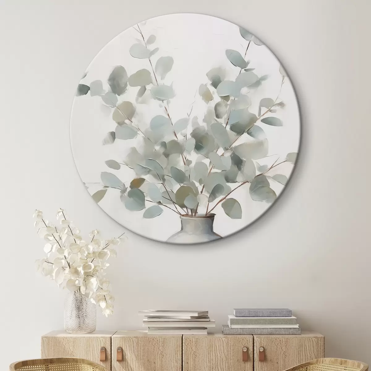 Okrúhle obrazy Vetvy eukalyptu r45771