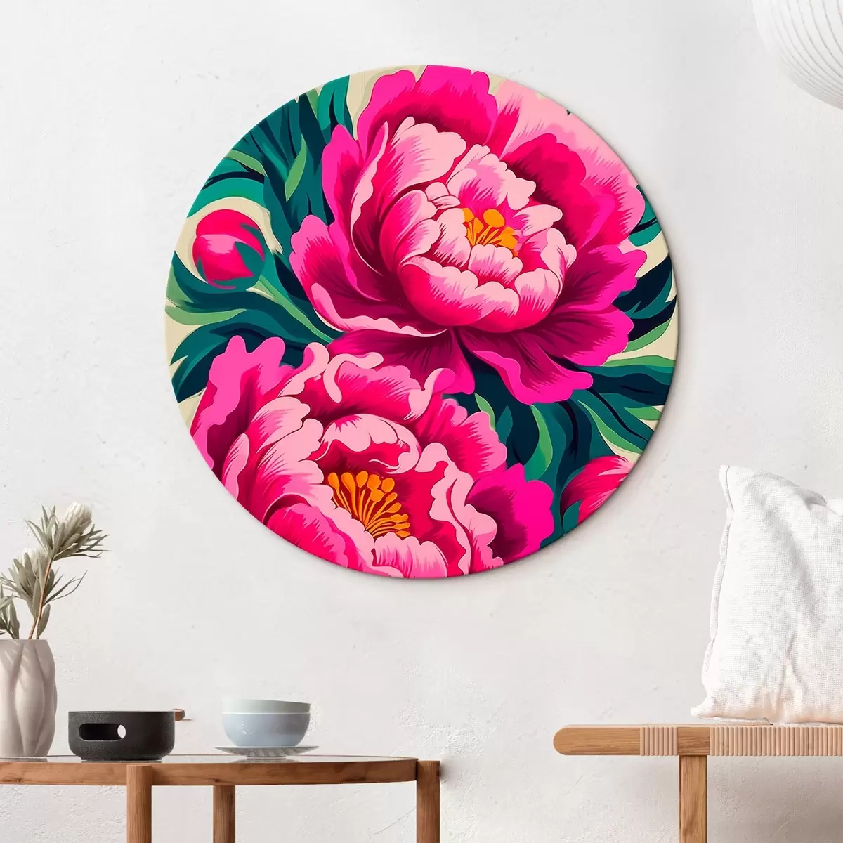 Okrúhle obrazy Pivoňky zblízka r45781