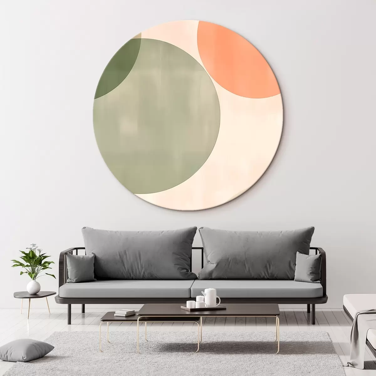 Okrúhle obrazy Veľké abstraktné kruhy r45794