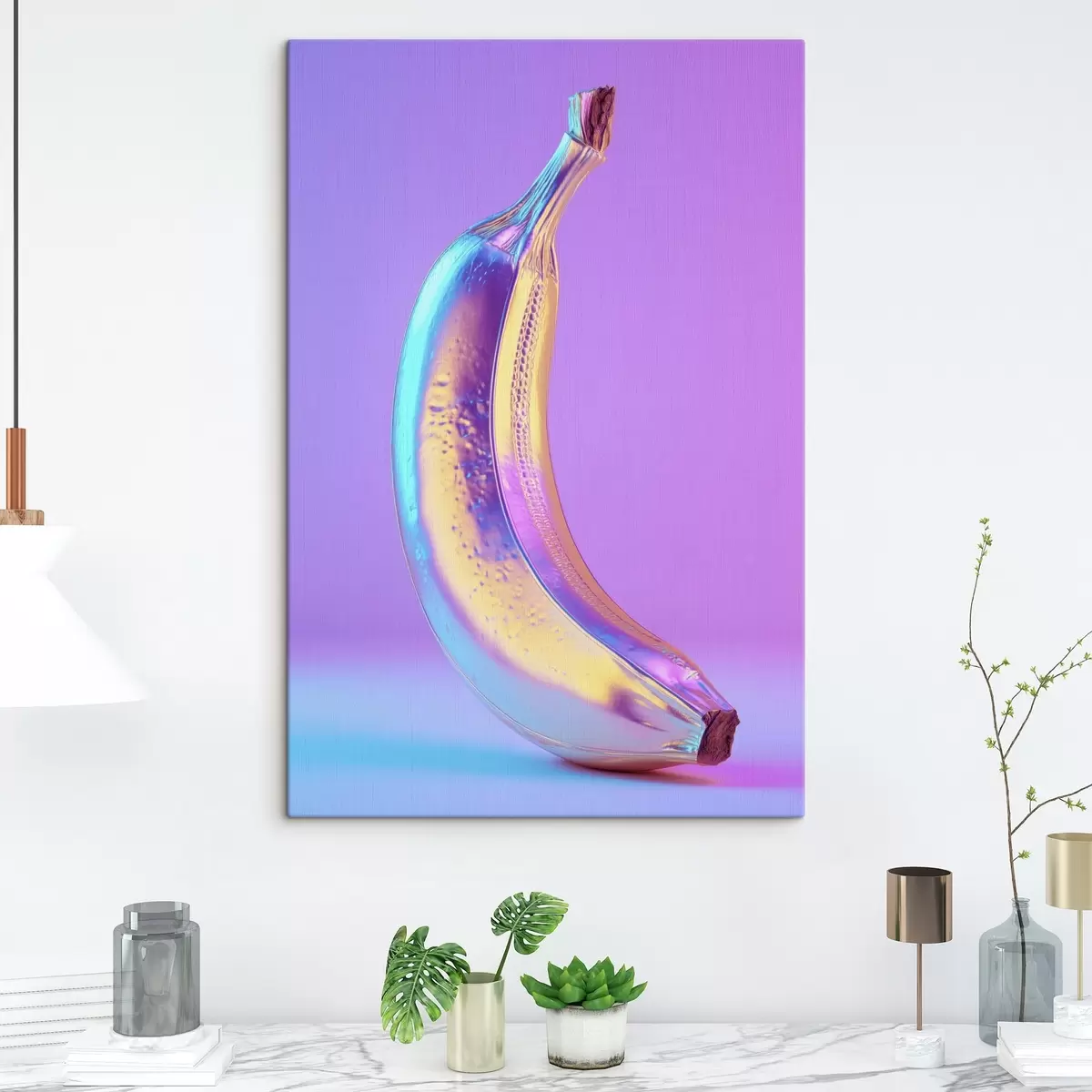 Obraz jasný lesklý banán v štýle pop art s45728