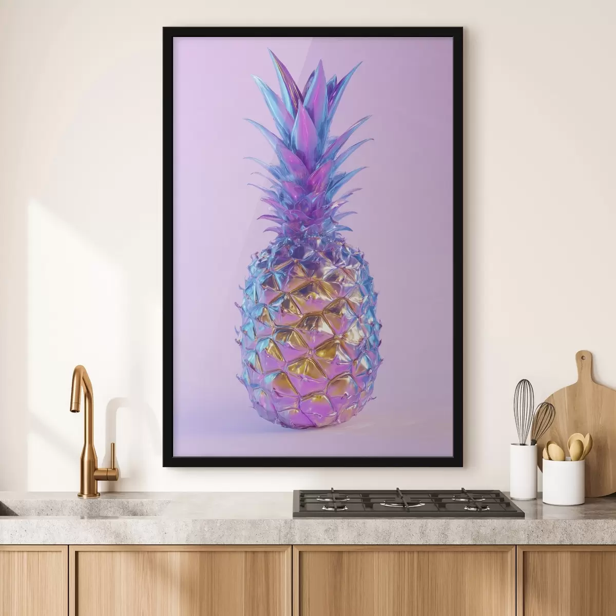 Plagáty jasný lesklý ananás v štýle pop art f45727