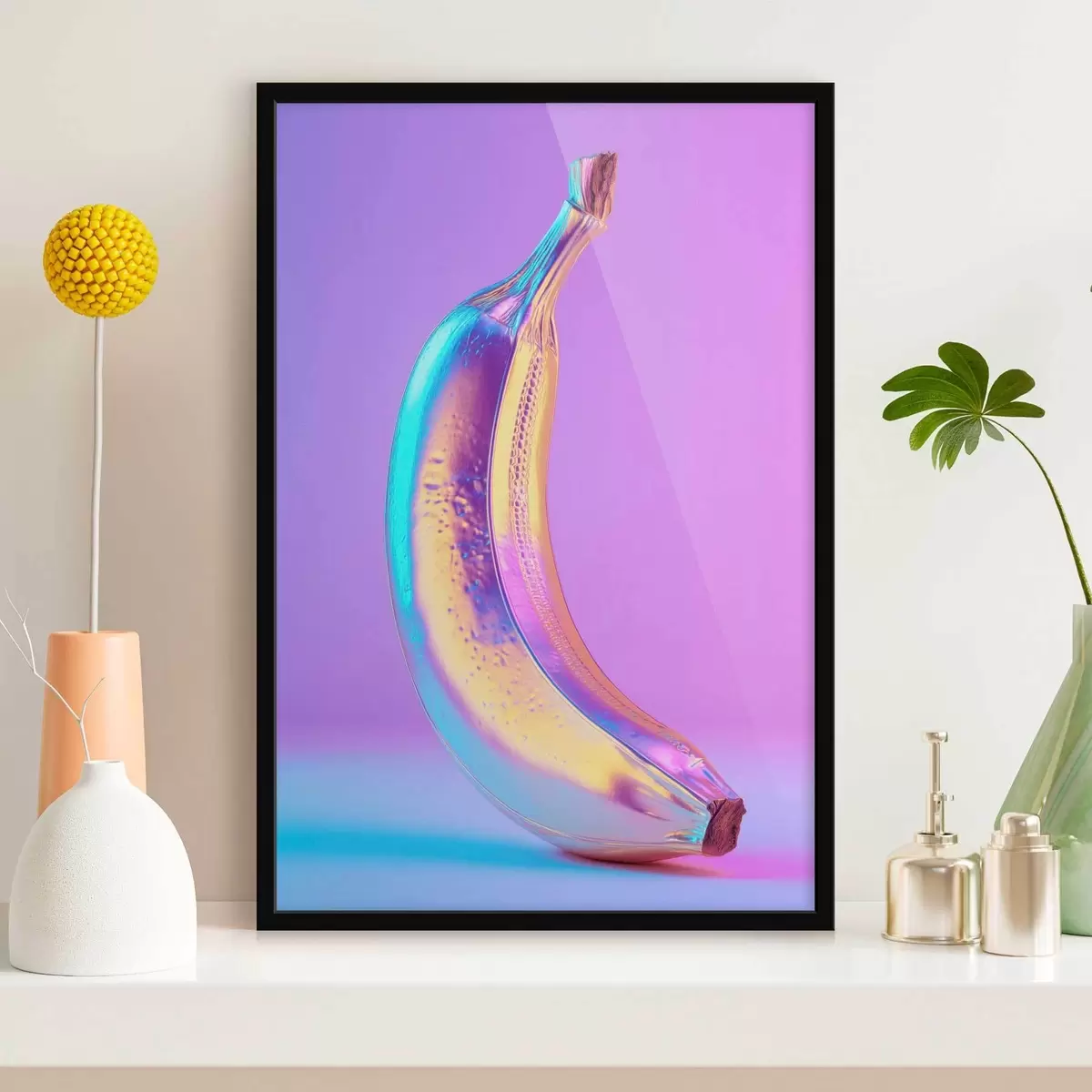 Plagáty jasný lesklý banán v štýle pop art f45728