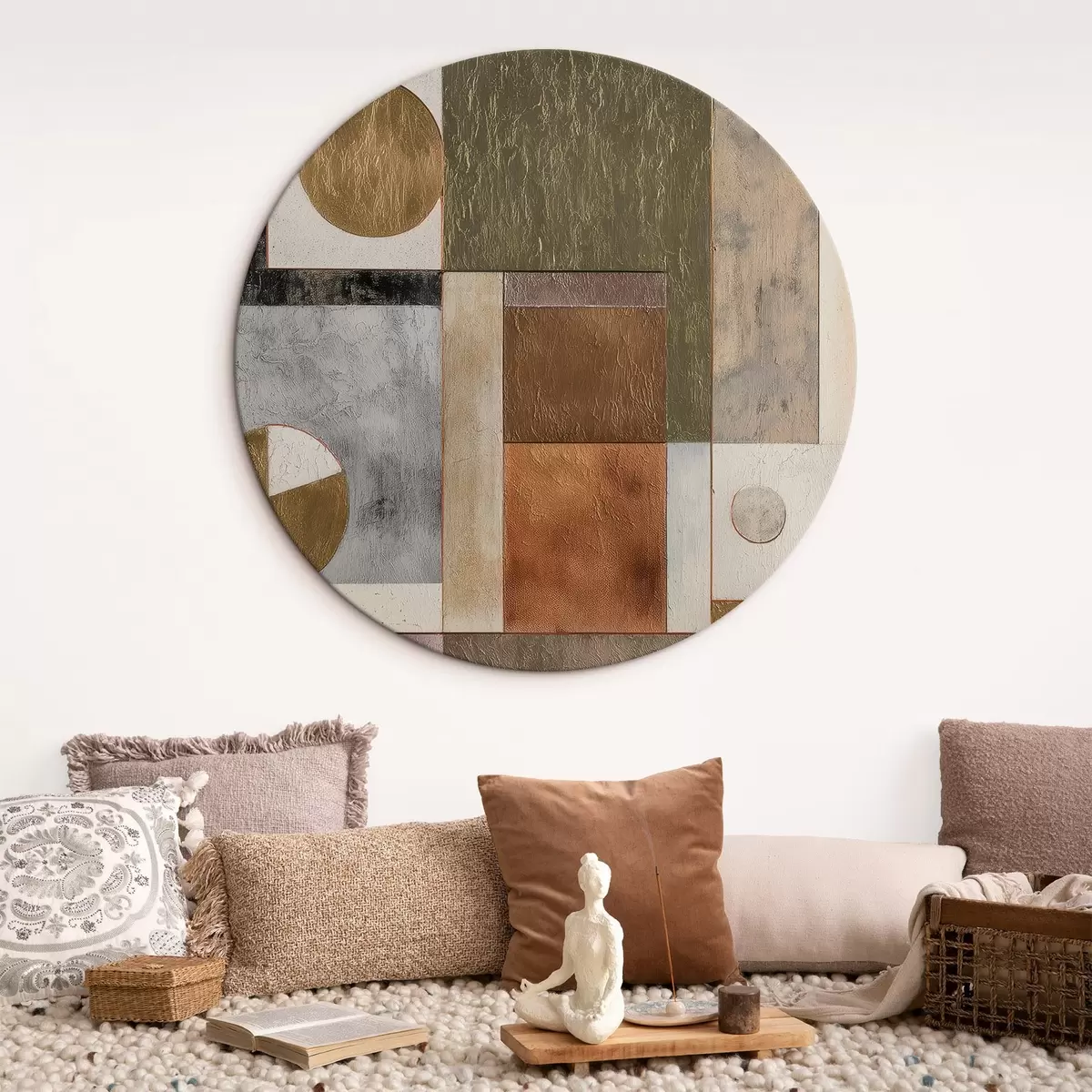 Okrúhle obrazy abstraktná moderná geometria r45729