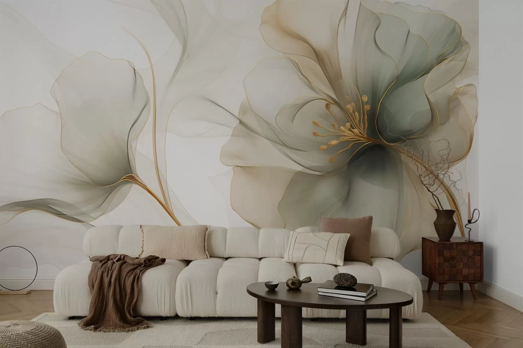 Fototapety Jemná kvetina s priehľadnými okvetnými lístkami w04553