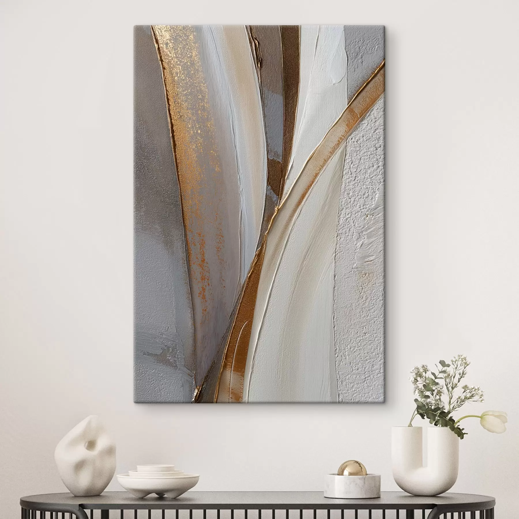 Obraz Textúrované abstraktné línie so žltými a oranžovými iskrami s45810