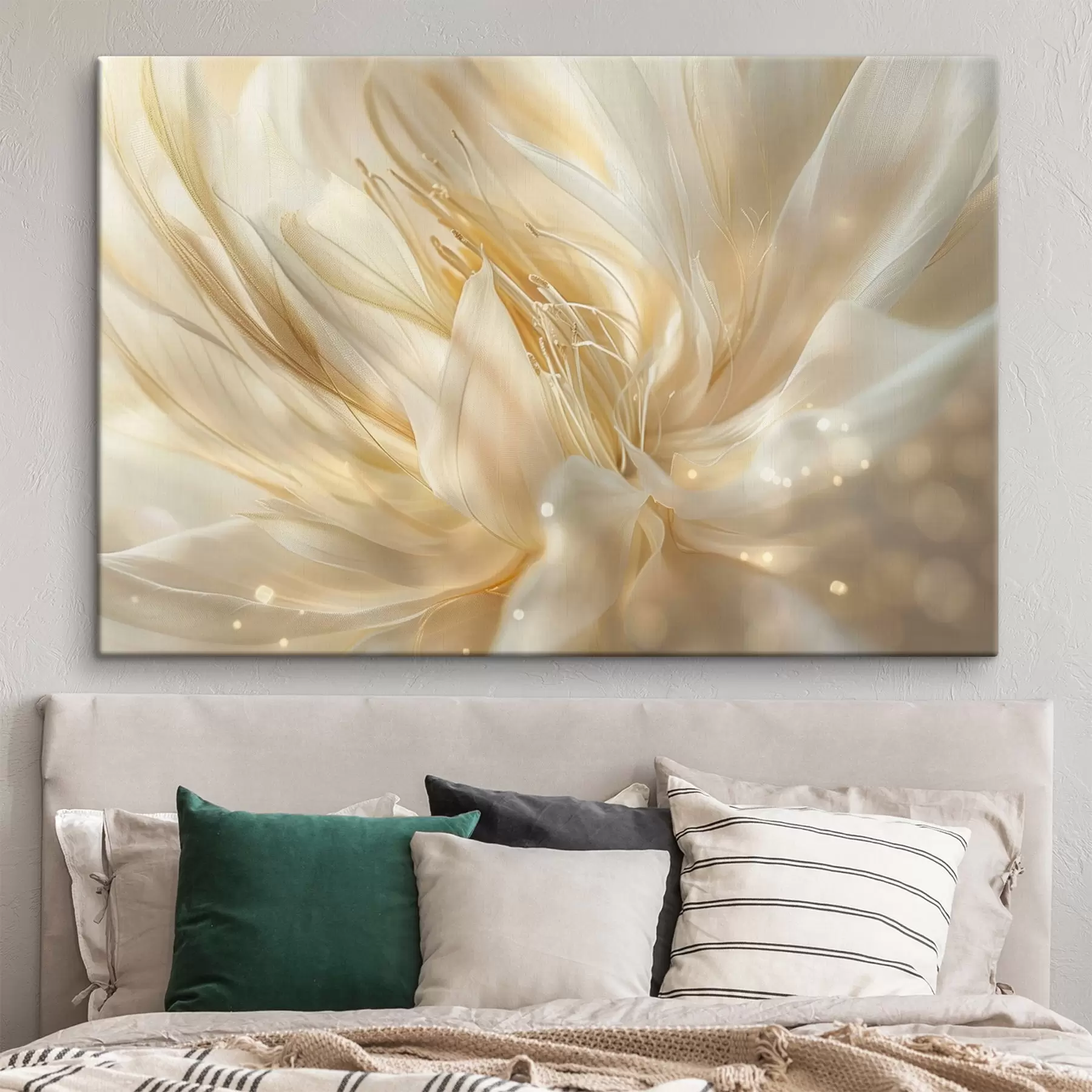 Obraz Ľahká abstraktná kvetina v žlto-oranžovom svite s45819