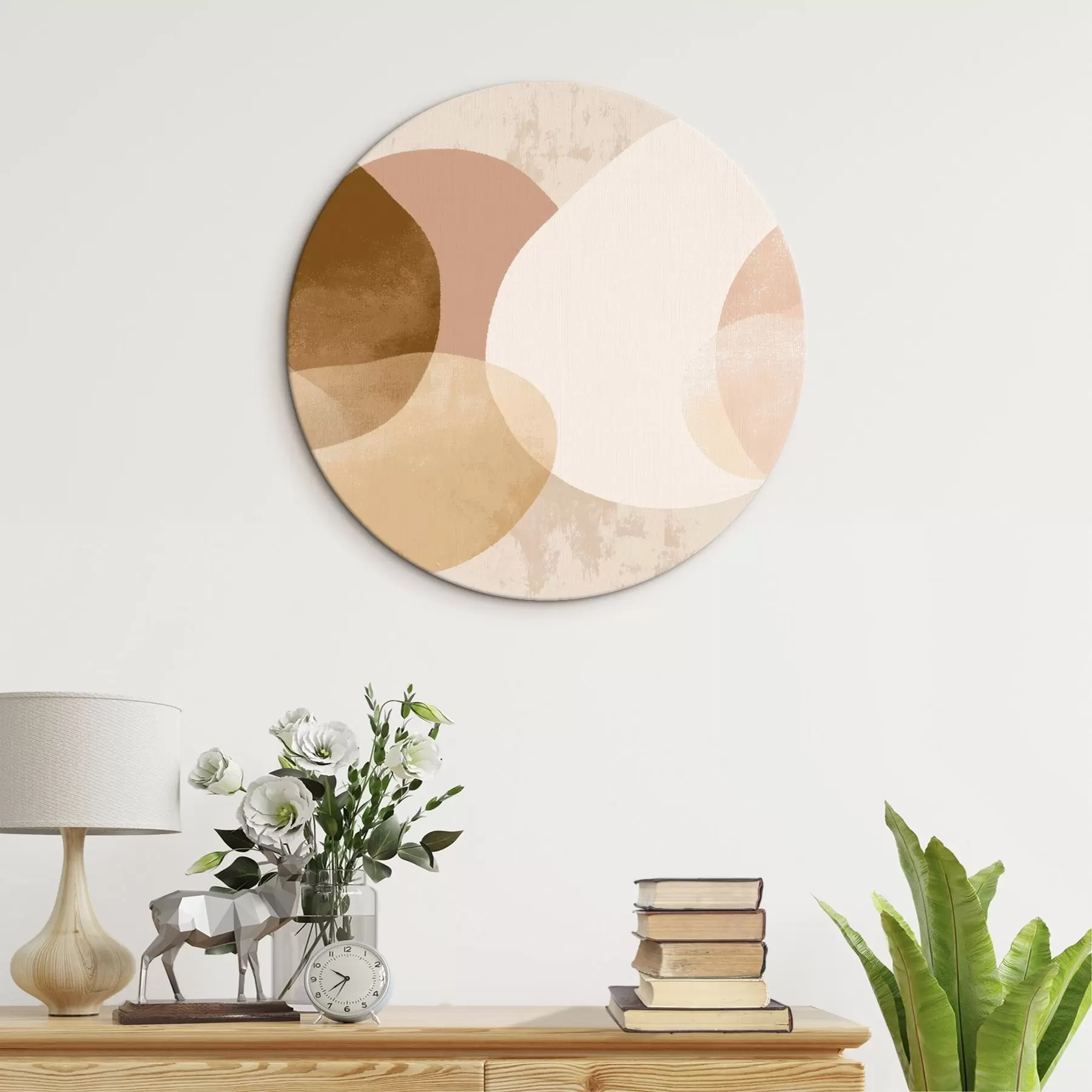 Obraz Abstraktné priehľadné kruhy v teplej farebnej palete r45803